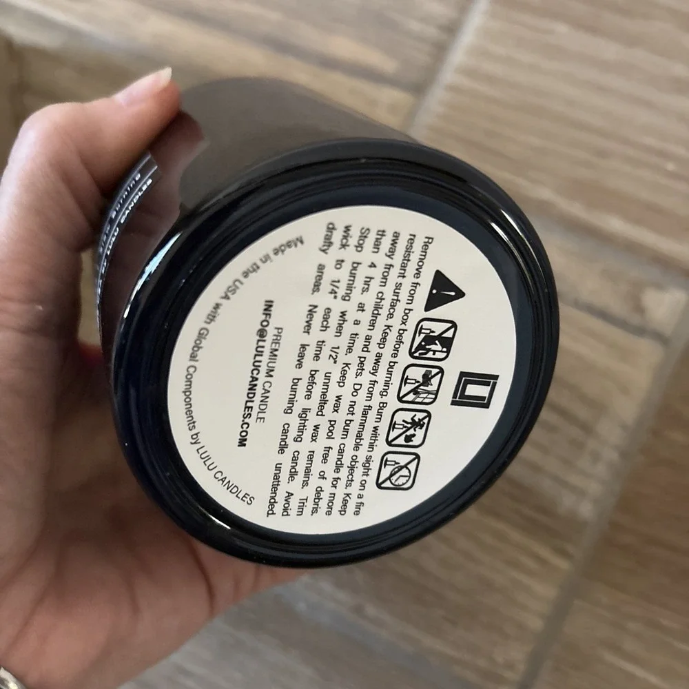 Lulu Candle Bergamot & Amber 59 Luxury Scented Soy Jar Candle | Hand Poured 9 oz